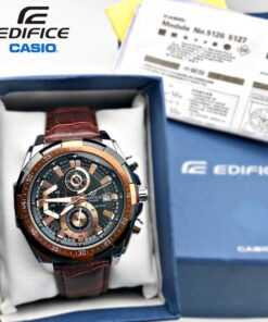 Edifice Brown Leather Watch