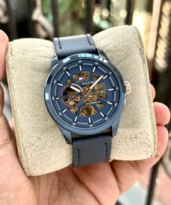 Tommy Hilfiger Blue Leather Automatic Watch