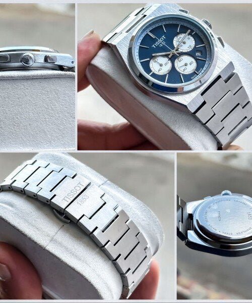 TISSOT PRX CHRONO PREMIUM STAINLESS STEEL BLUE DIAL