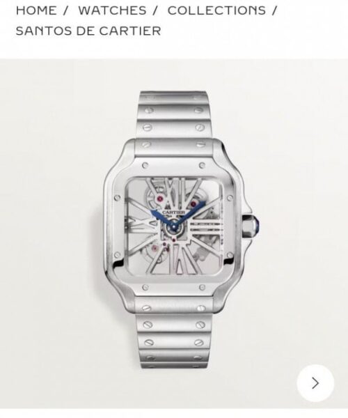 Cartier Santos Skeleton Battery
