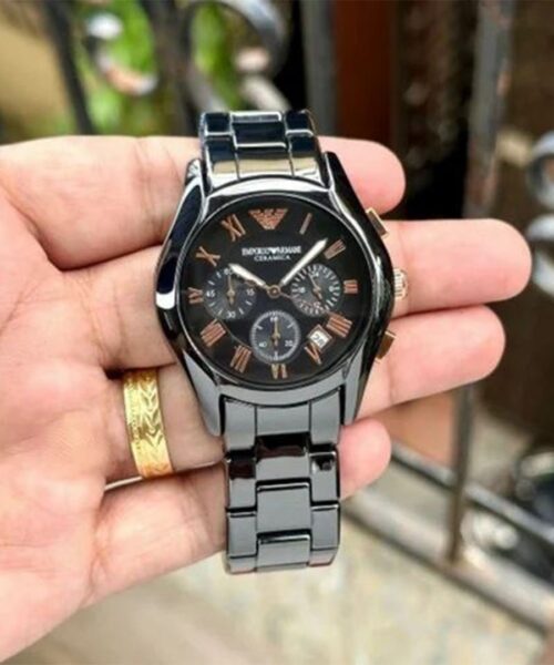 Armani Ceramica Black ceramik Metal Watch