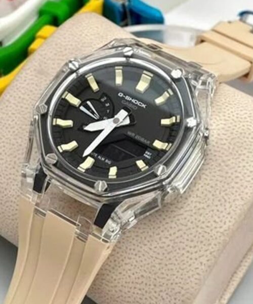 G-shock Cream Silicon Premium Watch