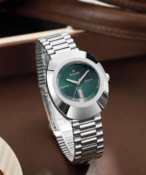 RADO DISTAR SILVER Green Metal WATCH