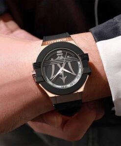 Maserati Black Copper Leather Watch
