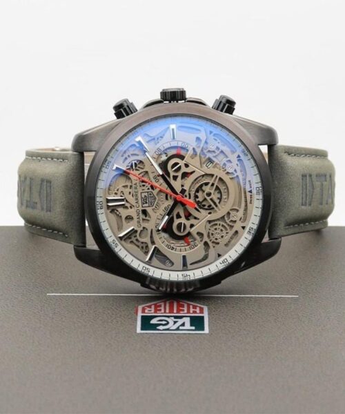 Tagheuer Cr7 Leather Grey Black Belt Watch