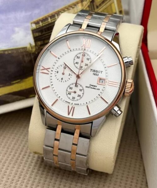 Tissot Dual Tone Metal White Dial Watch 02