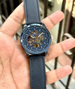Tommy Hilfiger Blue Leather Automatic Watch