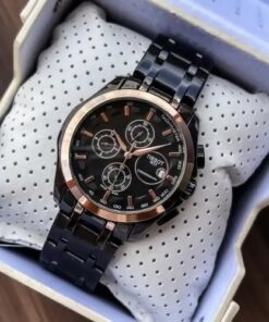 TISSOT 1853 PRIMIUM QUALITY BLACK-ROSEGOLD METAL WATCH